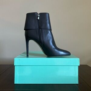 NWT - Giordiana F. - Stiletto foldover ankle booties with buckles - 39 IT / US 9